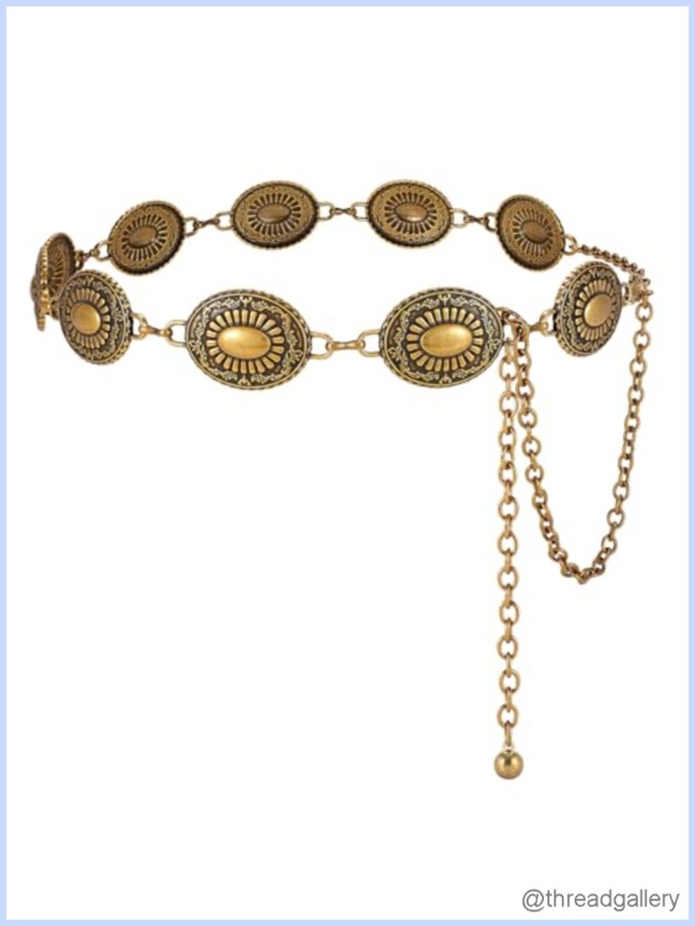 Western Concho Chain Belt Alloy Cowgirl Boho Waist Belt Dresses Jeans